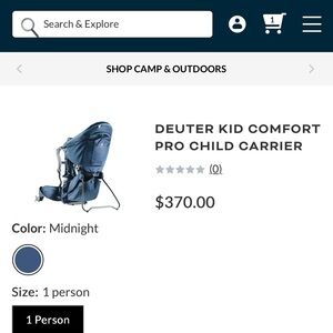 Deuter Kid Comfort Pro Child Carrier - Midnight Blue